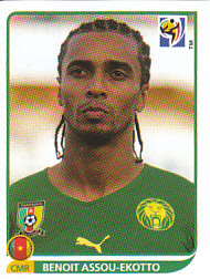 Benoit Assou-Ekotto Cameroon samolepka Panini World Cup 2010 #398